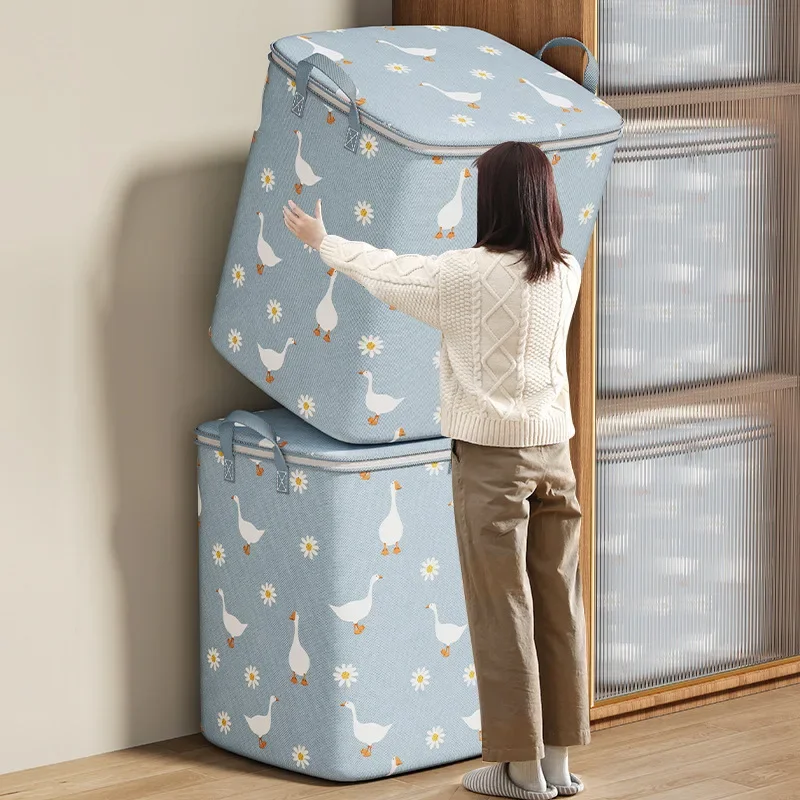 Quilt Storage Bag Home Wardrobe Large Capacity Clothes Cotton Quilt Sorting Bag Clothes Moving Waterproof and Moisture-proof