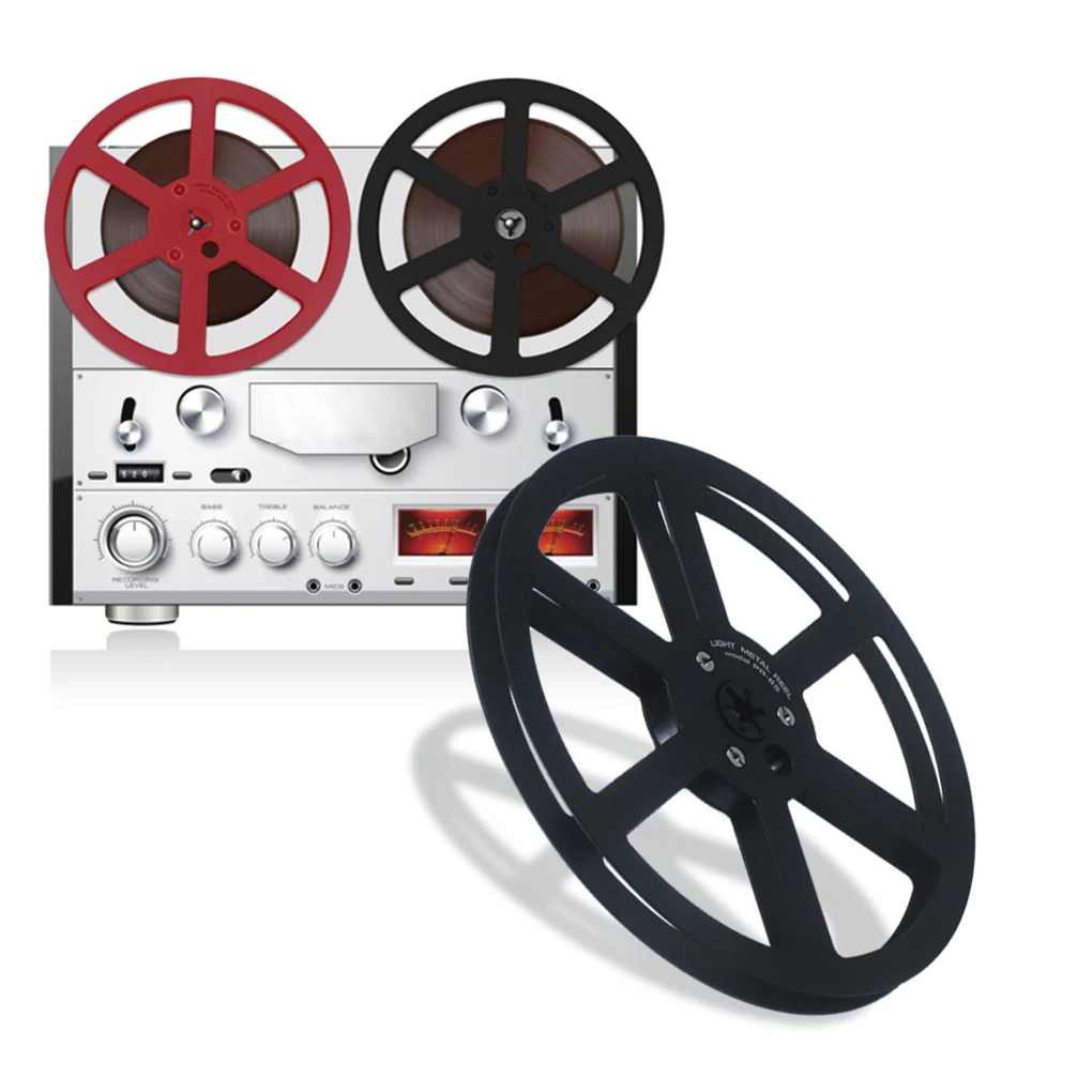 

7-дюймовая пустая металлическая катушка для катушечных магнитофонов для открытой катушки Sound Deck, 6-луночная катушка для записи из алюминиевого сплава