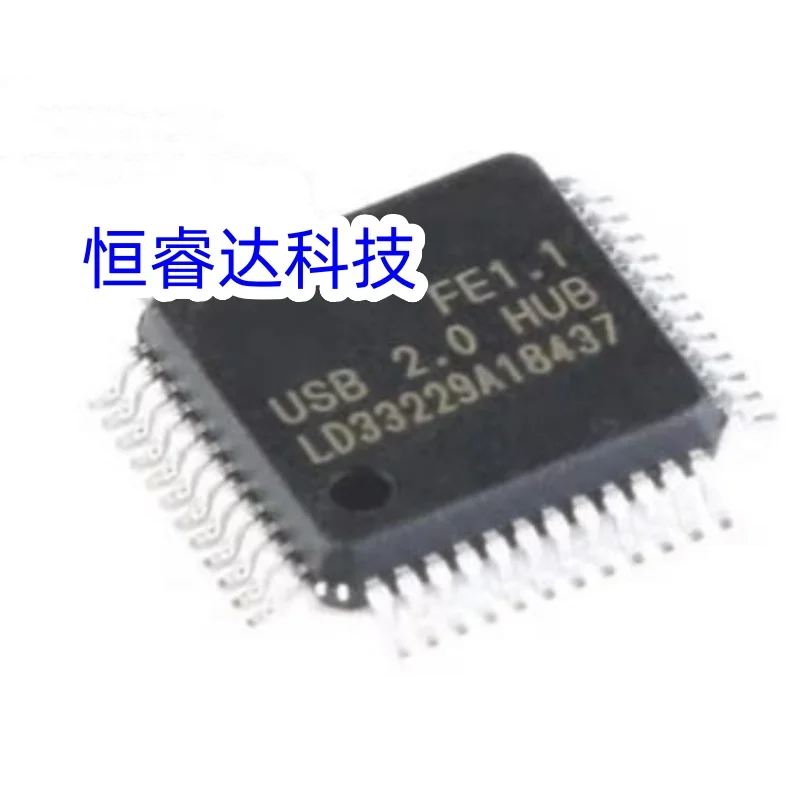 10Pcs/Lot FE1.1 FE2.1 FE1.1-AQFP48A FE2.1-CQFP48A USB 2.0 HUB DM9000CEP DM9000CE DM9000CIEP QFP-48 New Original