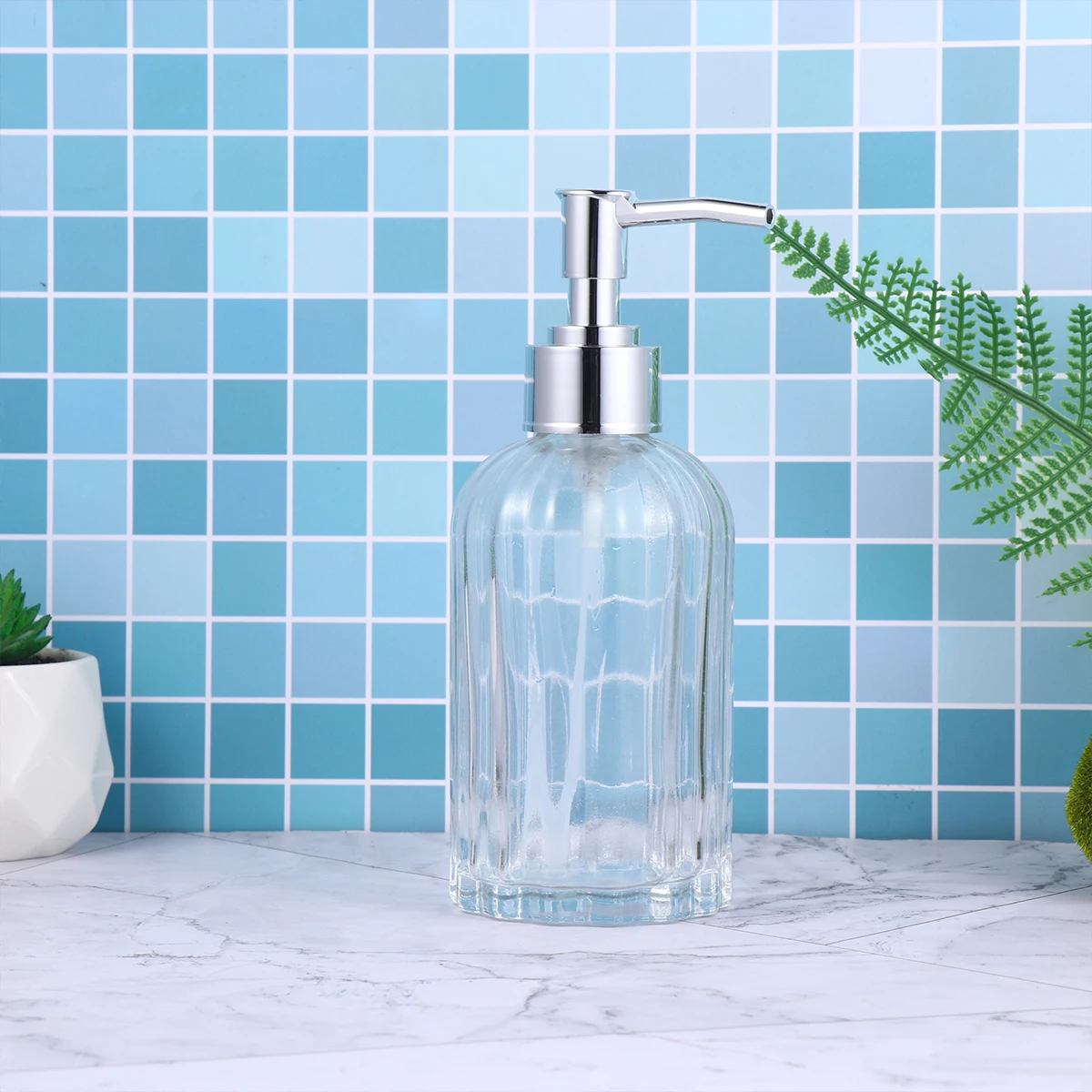 

200ml Glass Lotion Bottle Eco-Friendly Reusable Container Smooth Portable Design for Bathroom Hotel Travel Use