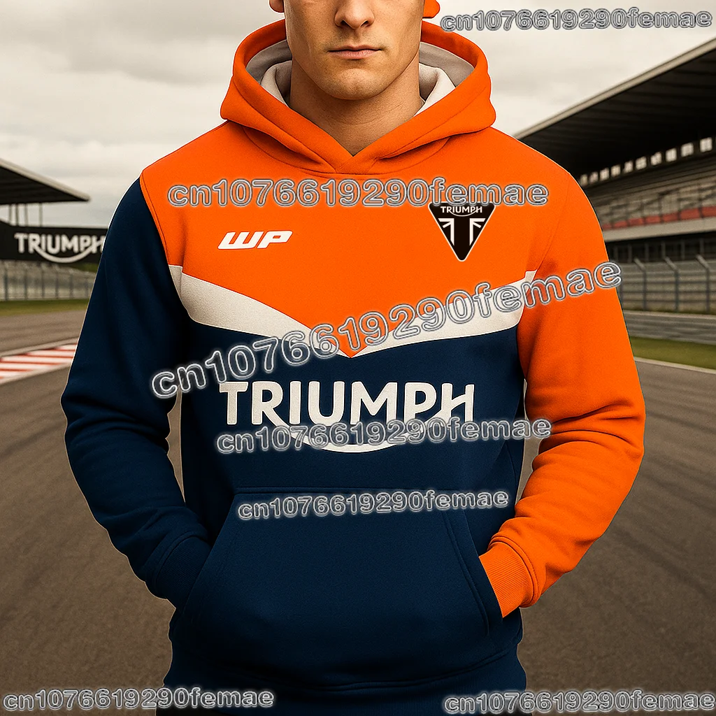

Triumph Hoodie Motorcycle Racing Fan Apparel Hot Selling Sweatshirt Comfortable Casual Street Fashion Riding Top for Men Women