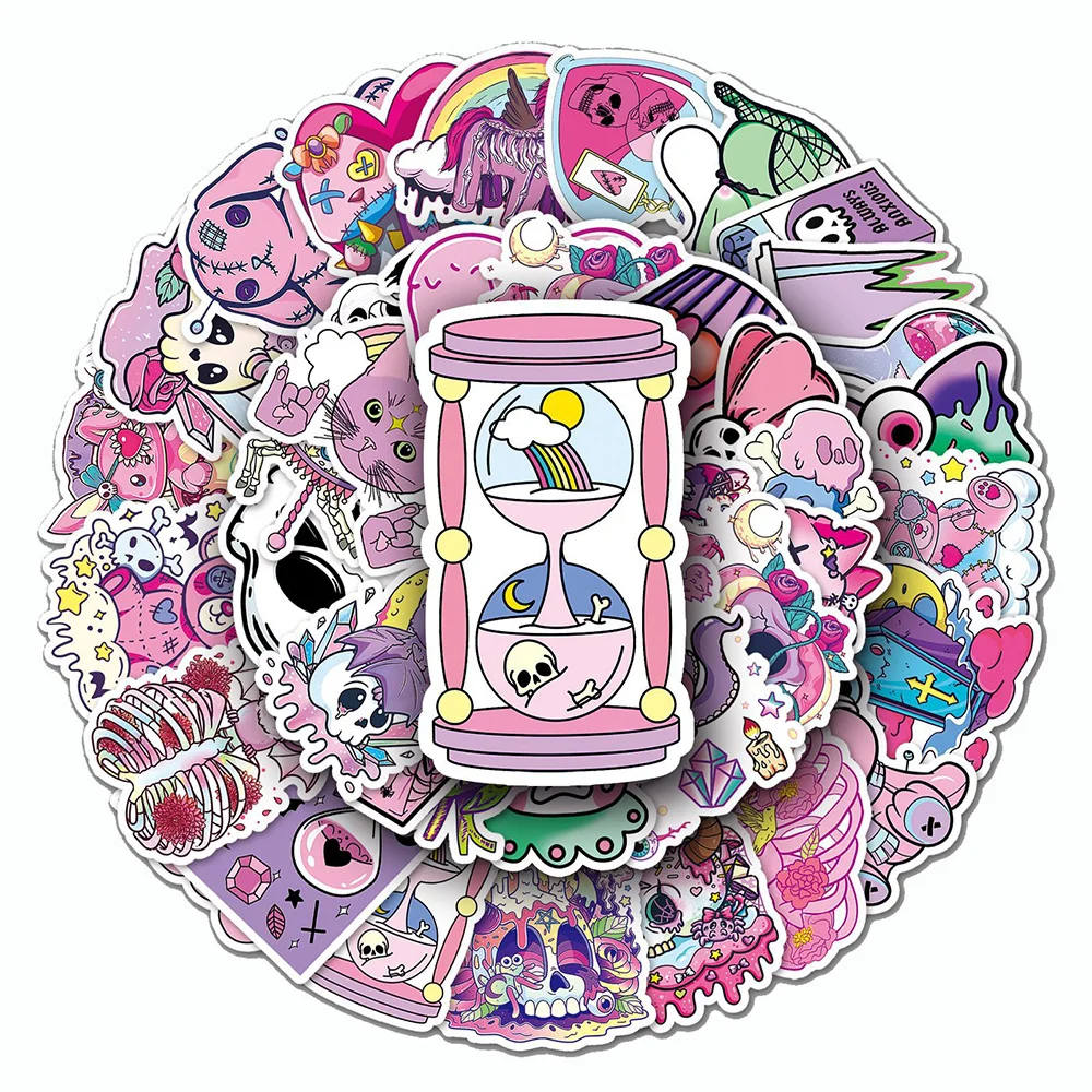 10/30/50/100 sztuk Horror czarownica aptekarz magiczna naklejka estetyczne Graffiti Laptop naklejki na deskorolkę fajne naklejki Goth dla zabawek dla dzieci