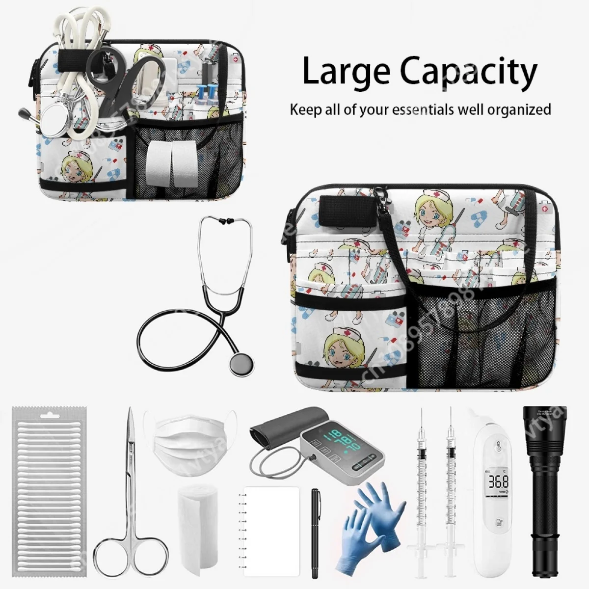 Multi Compartment Utility Hip Bag Case Nursing Designer Casual Ladies Waist Bag Fanny Packs for Physician Assistants Pharmacists