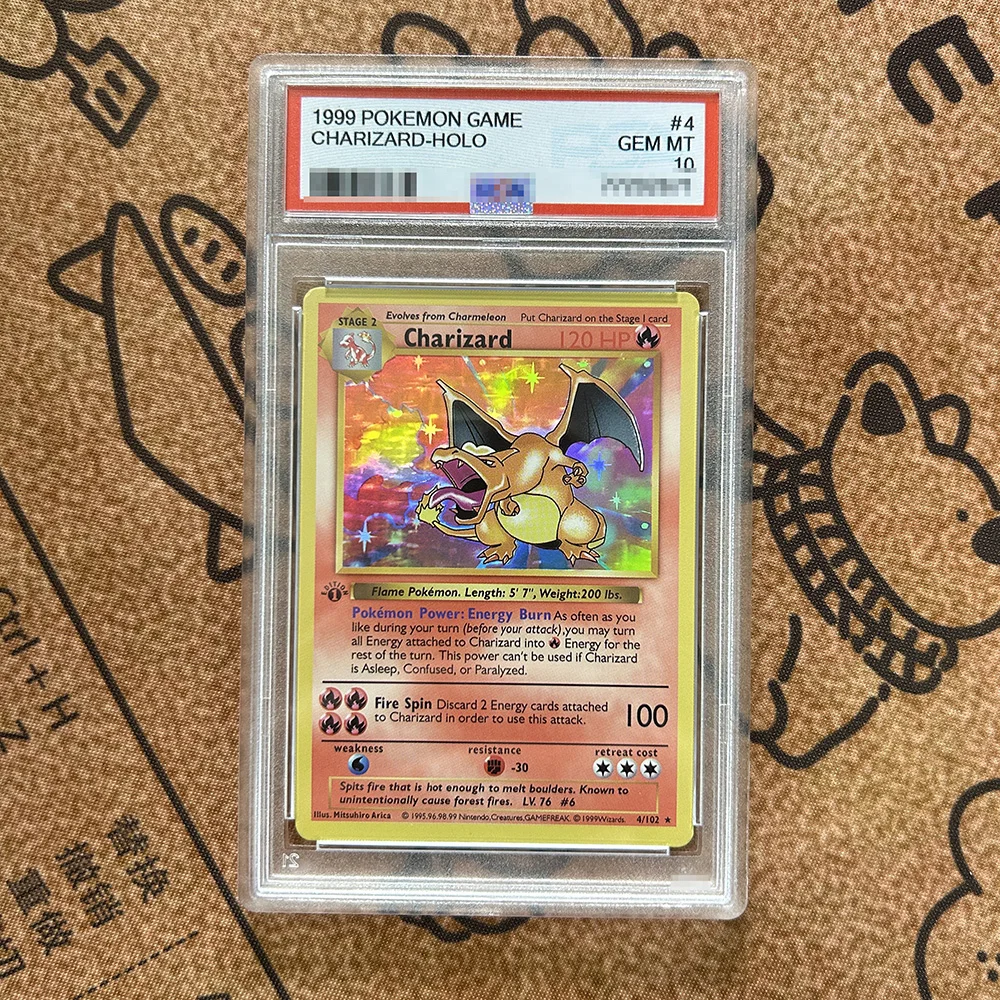 DIY TCG Rating Single Card Charizard 4/102 Celebrations Classic 10 GEM MINT 1999 Hobby Collectibles Anime Game Flash Card Toy