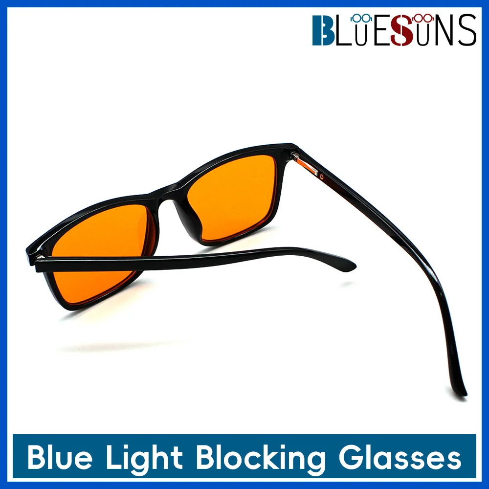 Novos óculos de bloqueio de luz azul com lentes vermelhas e laranja para proteção contra a fadiga e design moderno para usar durante jogos