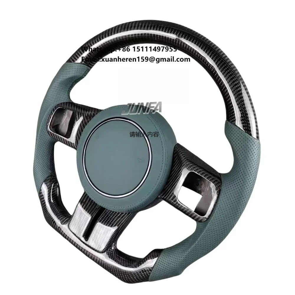 

Customized Carbon Fiber and Leather Steering Wheel for Jeep Wrangler Compass Automotive Parts Modification