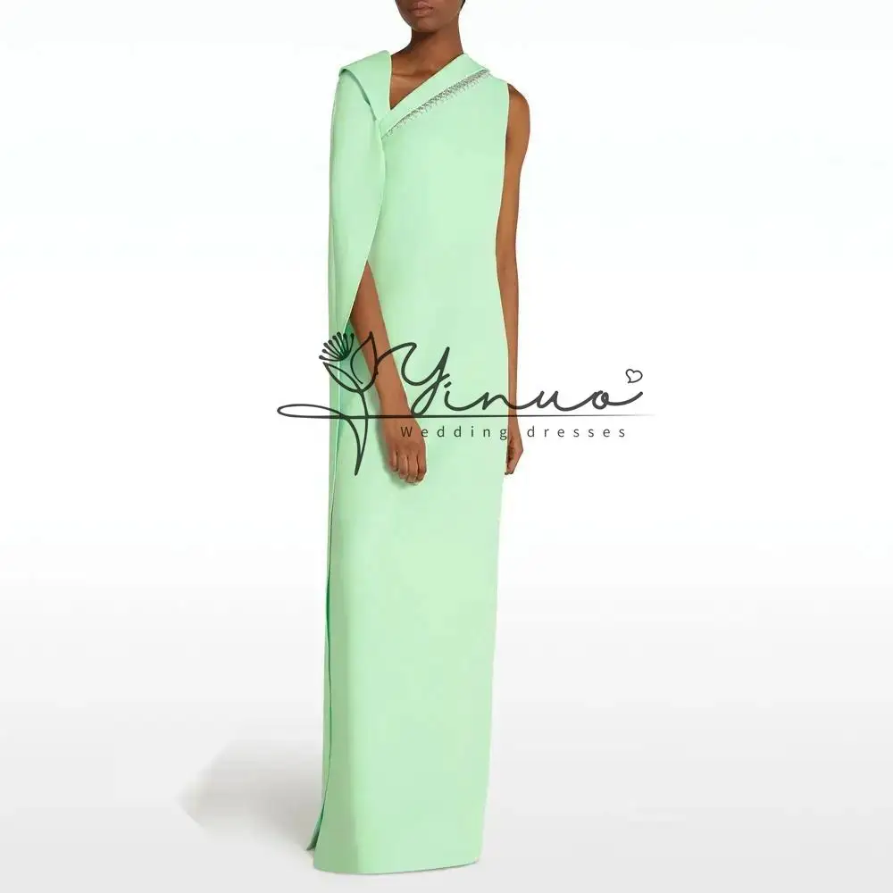 

customized Prom Dress Shawl Sleeves With Floor Length Evening Dress With Women Wedding Party Formal Gowns Arabia