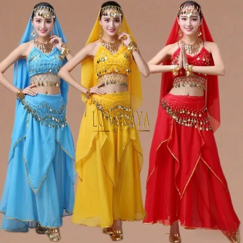 Egypte Buikdans Kostuum Sari Indian Kleding Vrouwen Bollywood Indiase Buikdansen Jurk