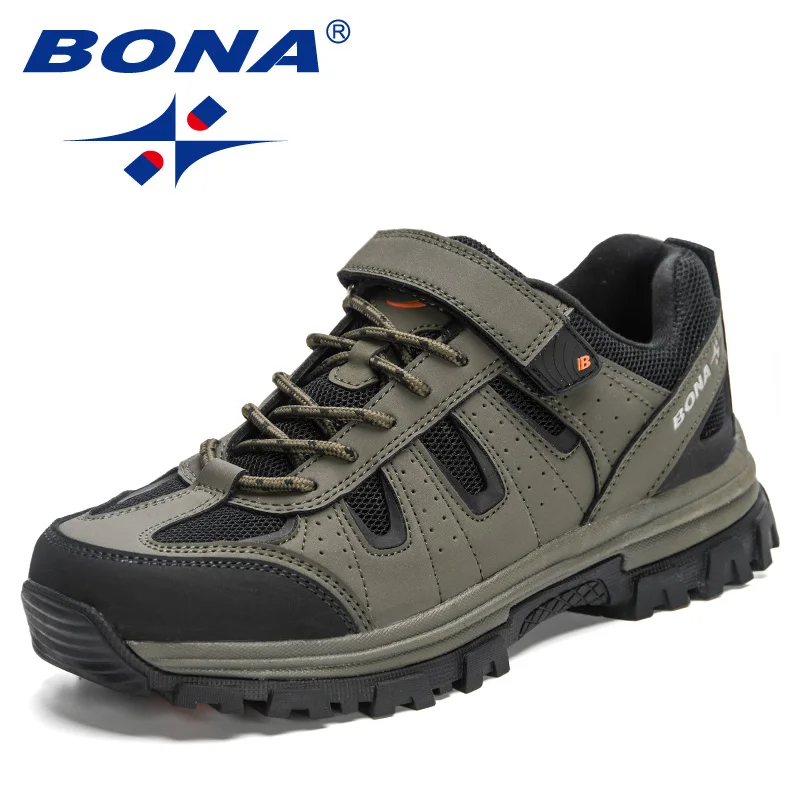 

BONA 2023 New Designers Non-slip Climbing shoes Wear-Resistant Hiking Shoes Man Jogging Footwear Comfy Men Outdoor Light Walking