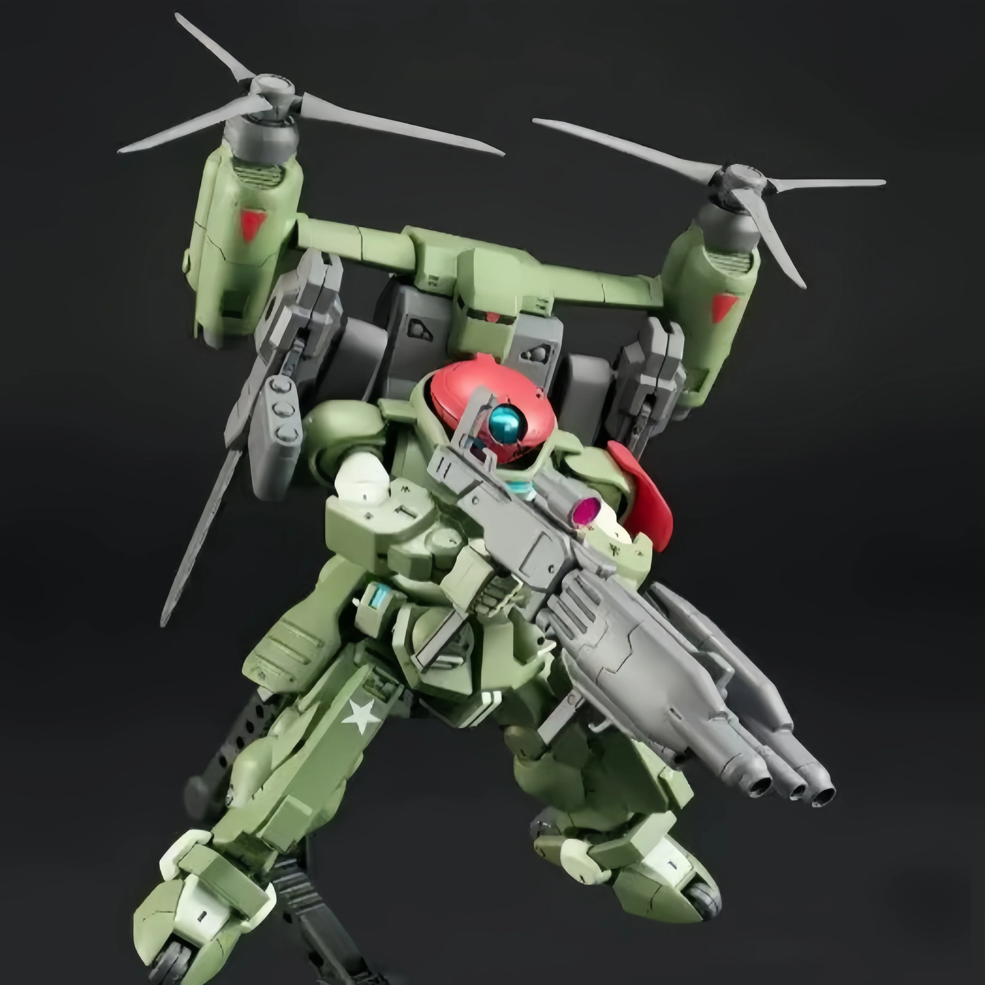 Em estoque jiuzhou 1/144 hg gg 001rb grmoire boina vermelha com kits de modelo de montagem de aeronaves anime figura de ação robô modelo brinquedos