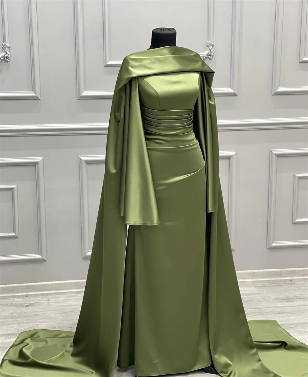 Customized Evening Gown Dearin Asymmetrical A-lineFloor Length Skirts Draped Shirred Ruffle Bespoke Occasion Dresses Formal Pr