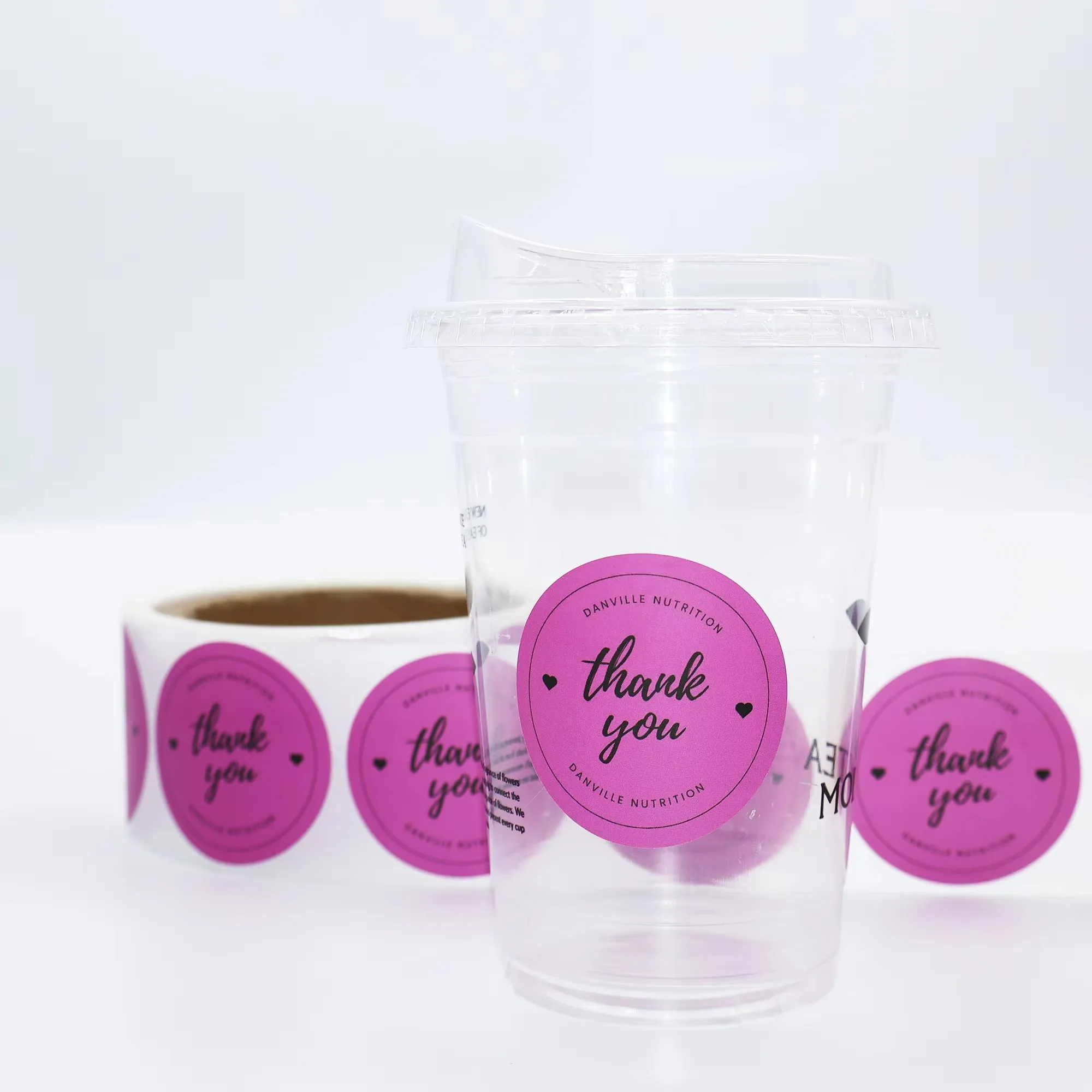 ملصقات طعام مستديرة مخصصة | لفة ختم صندوق شعار المطبخ #1