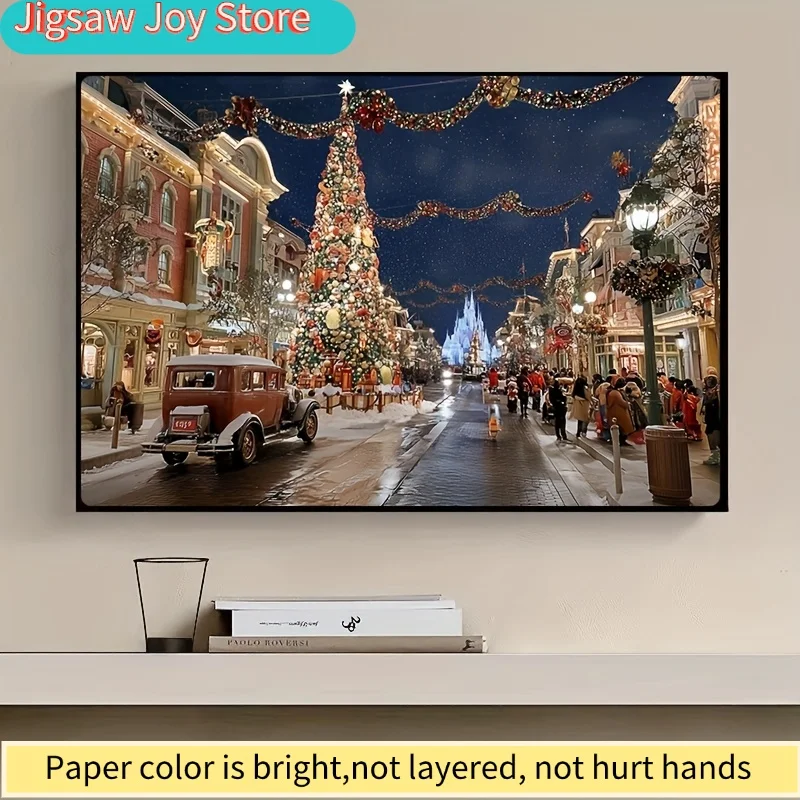 ปริศนากระดาษสำหรับผู้ใหญ่ที่มีชื่อว่า 'ถนนคริสต์มาสที่สว่างสดใส' เหมาะสำหรับเกมปาร์ตี้และกิจกรรมกับครอบครัว