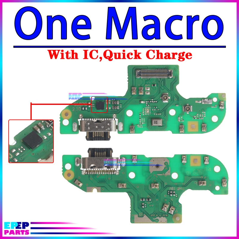 Usb Dock Charger Connector for Motorola Moto One Action Vision Fusion Hyper Macro Power Plus Charging Board Module Flex Ports