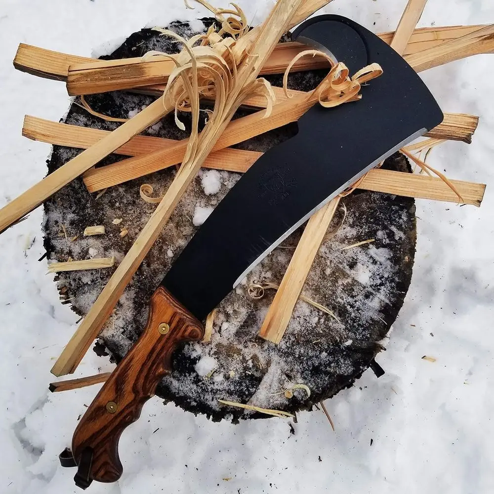 Multi-Purpose Axe with Sheath - Ideal for Camping, Fishing, Hunting, and Bushcraft (Wood Handle) - view 6