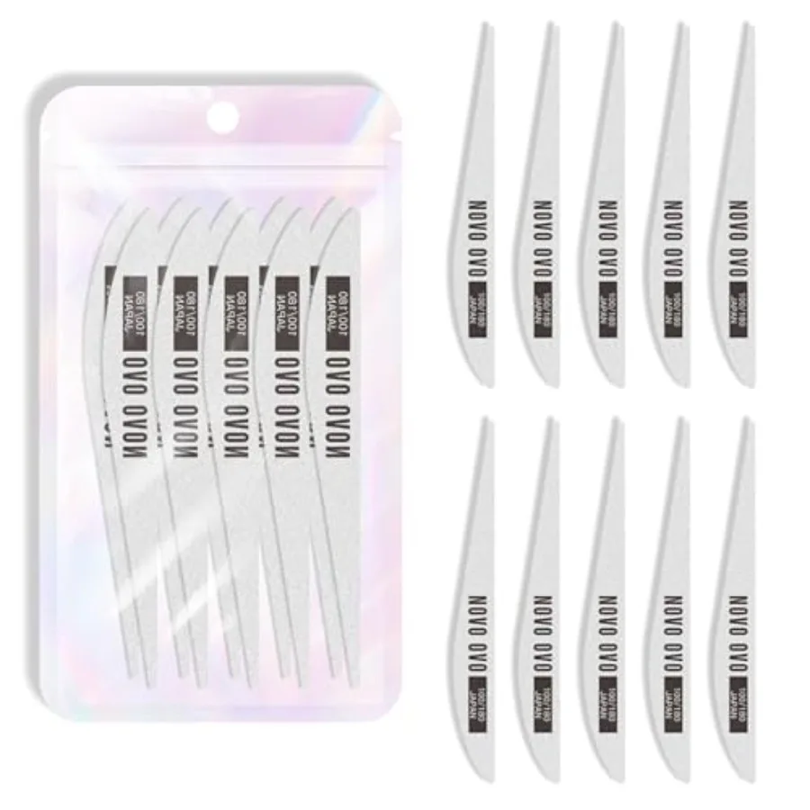 

Thin Nail File 10 PCS Professional Double Sided Extra Slim, Reusable, Emery Board 100/180 Grit Nail Styling Tools for Home and