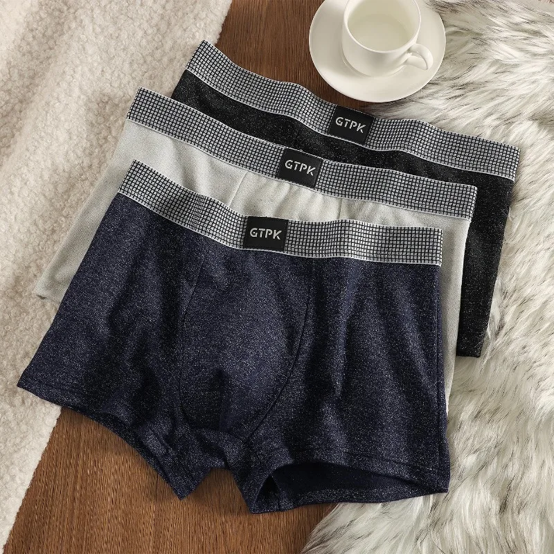 

3PCS Men's Thin Breathable Boxer Shorts Panties Comfortable Soft Underwear Mid Waist Boxers and Underpants Summer Solid 2026