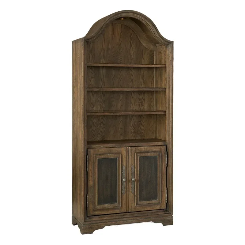 

Solid wood semicircular arched bookcase, French retro children's locker bookshelf display case