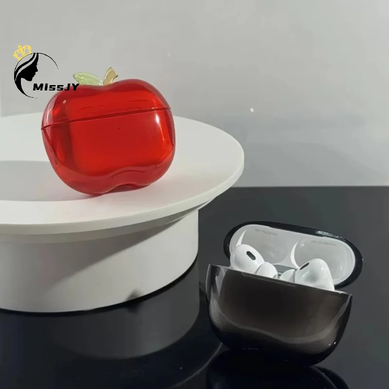 

Transparent Fruit Airpods Pro 2 Earphone Case Drop-proof Apple Shape TPU Soft Design Customised Personalised Airpods Pro 2 Case