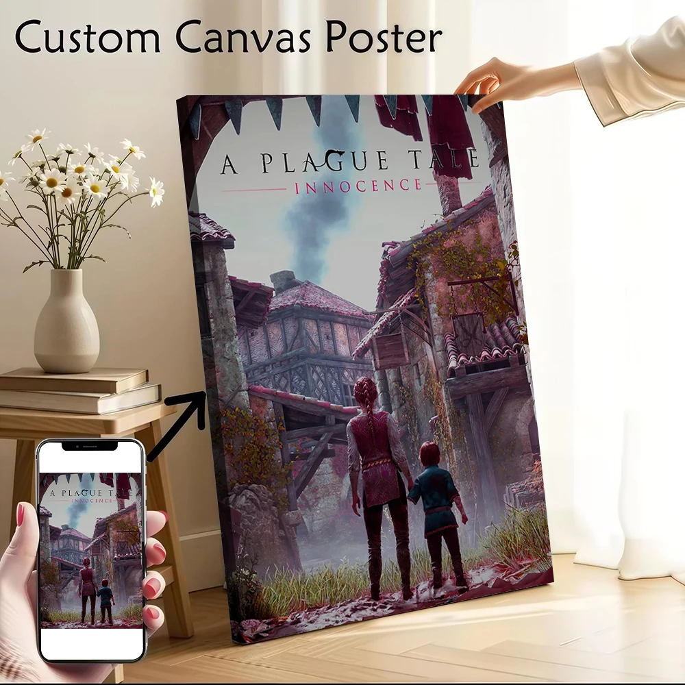 

A Plague Tale Innocence Game Art Poster Customizable Printed Canvas Painting for Pictures Wall Art Decor Luxury Decoration Room