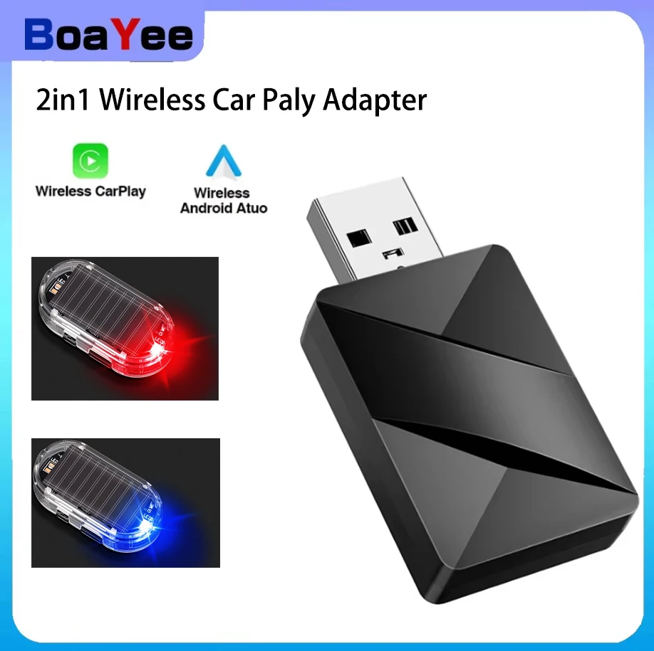 

2 in 1 Wireless CarPlay Dongle Wired to Wireless For Apple Android Auto Adapter CarPlay Radio Plug and Play USB for OEM carplay