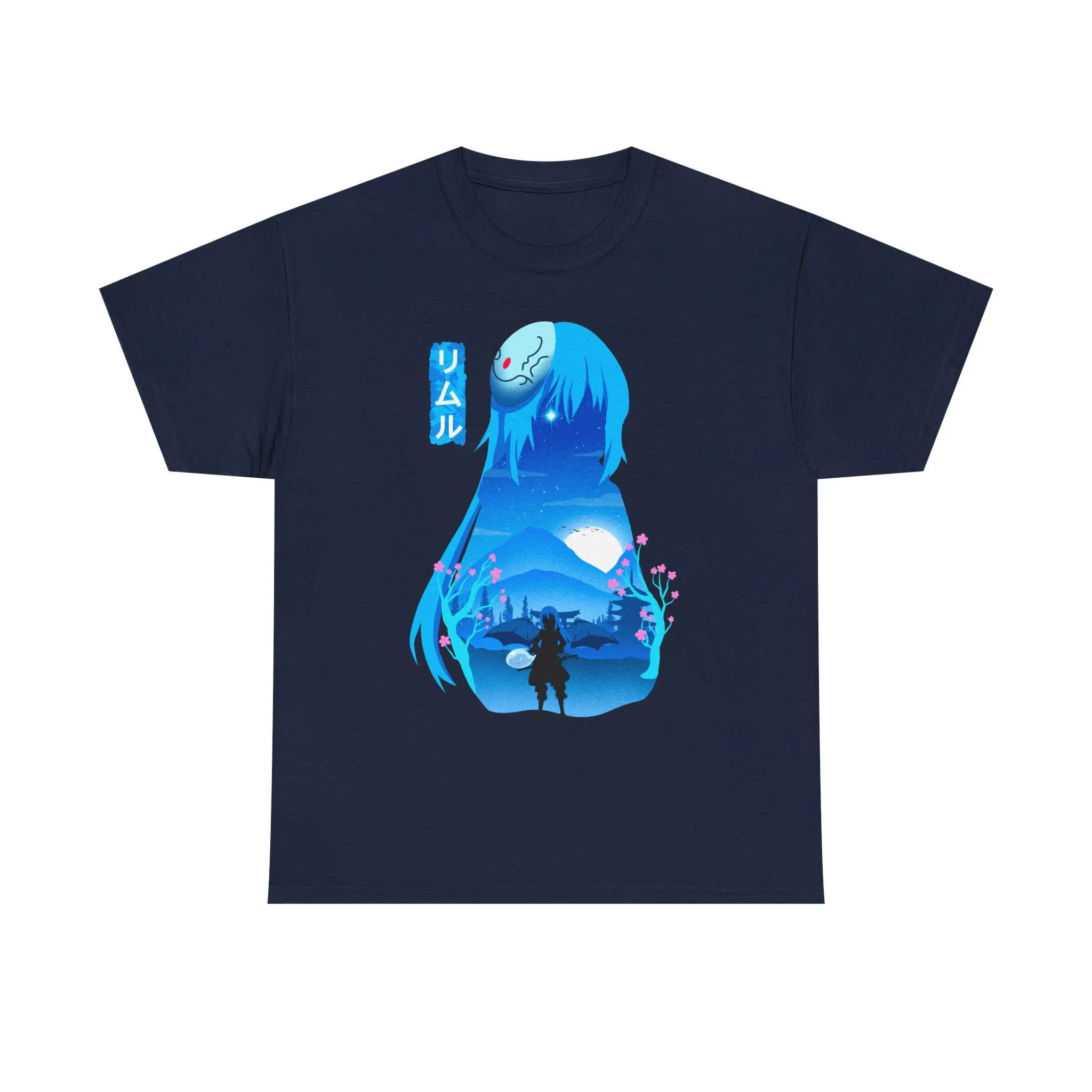 

Rimuru Tempest Negative Space T-Shirt Summer That Time I Got Reincarnated As A Slime T Shirts Men 100% Cotton O-Neck Clothes