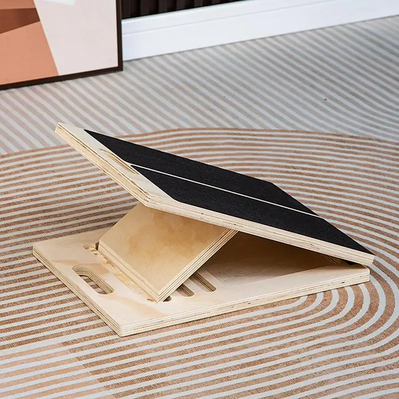 Wooden Slanting Planks Stretching Board Fitness Slanting Pedals Multi-speed Adjustable Tilt Achilles Calf Stretcher Stretching