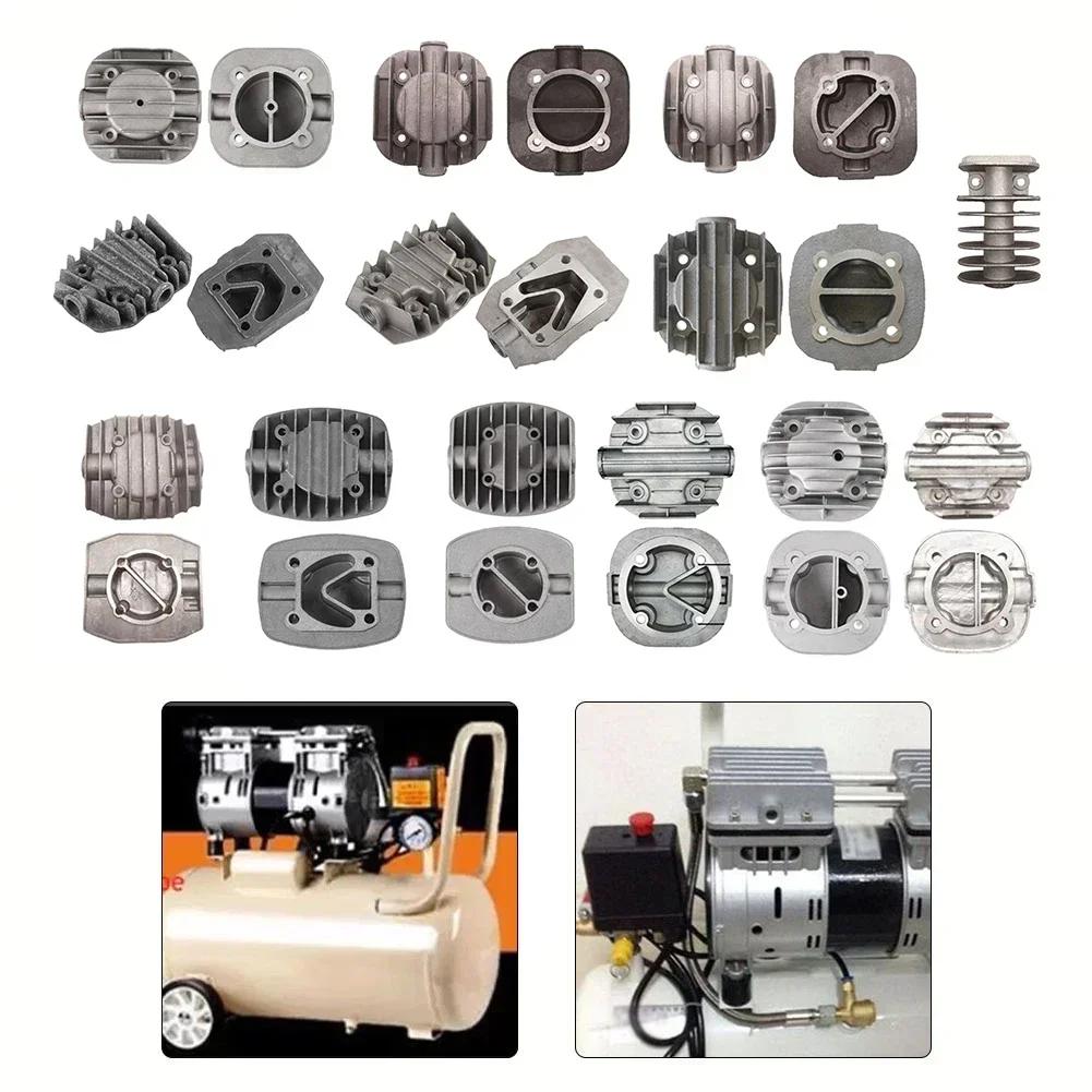 Cabezal de cilindro de compresor de aire, silencioso, sin aceite, recto en línea, tipo pistón, bomba de aire, piezas de repuesto, 1 ud.