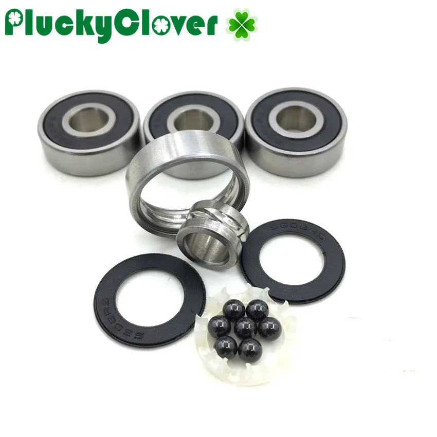 8pcs Waterproof Skateboard Bearing Ceramic Ball 608 Anti-water Stainless Steel Bearing 608 for Longboard Double Rocker Scooter