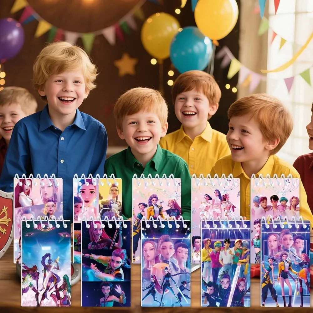 Cuaderno de cazador de demonios, recuerdos de fiesta, carpeta de Rumi Mira Zoey, pegatinas con patrón de Anime, suministros de papelería, regalos Kpop para estudiantes, 2026