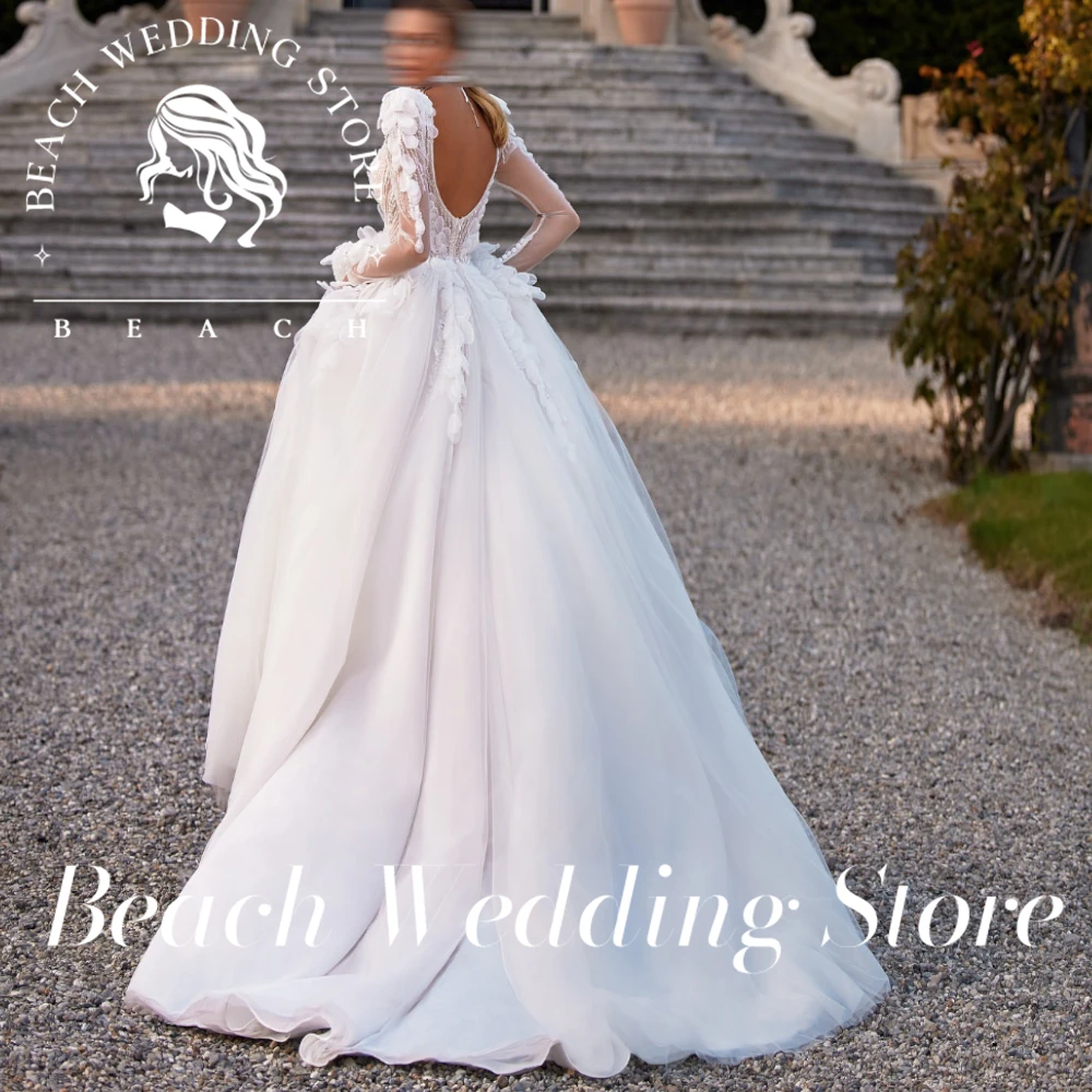 Beach Customized See thorugh Cap Sleeve Ruffles Backless Pleats Ruching A-Line Heavy Industry Wedding Dresses Empire Bohemian