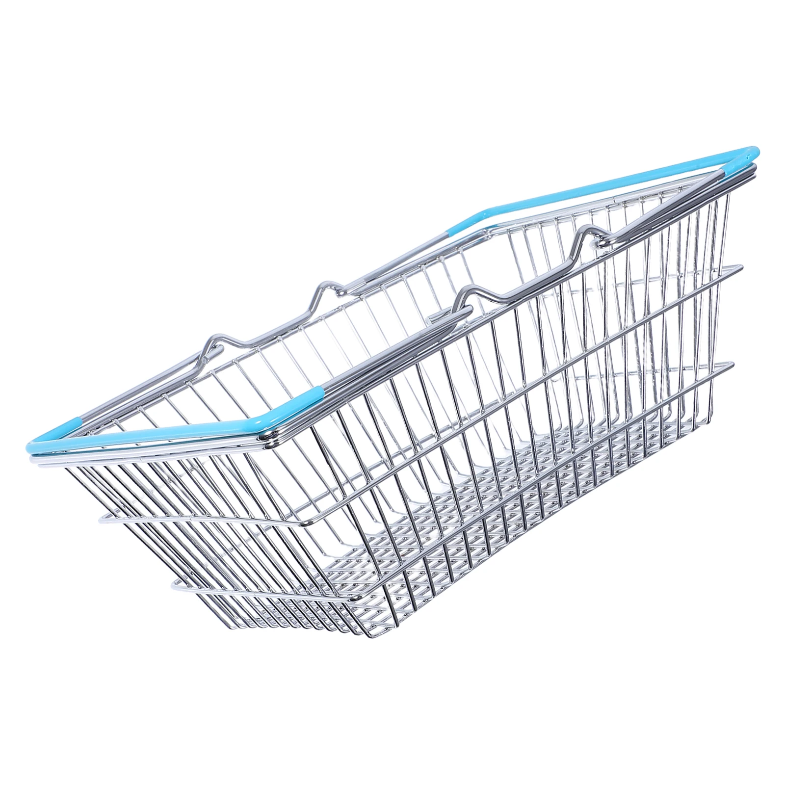 Mini Shopping Kinder Kleiner Eisendrahtkorb Langlebiger Spielhaus-Aufbewahrungswagen Supermarkt-Einkaufswagen Dekorativer Desktop-Korb