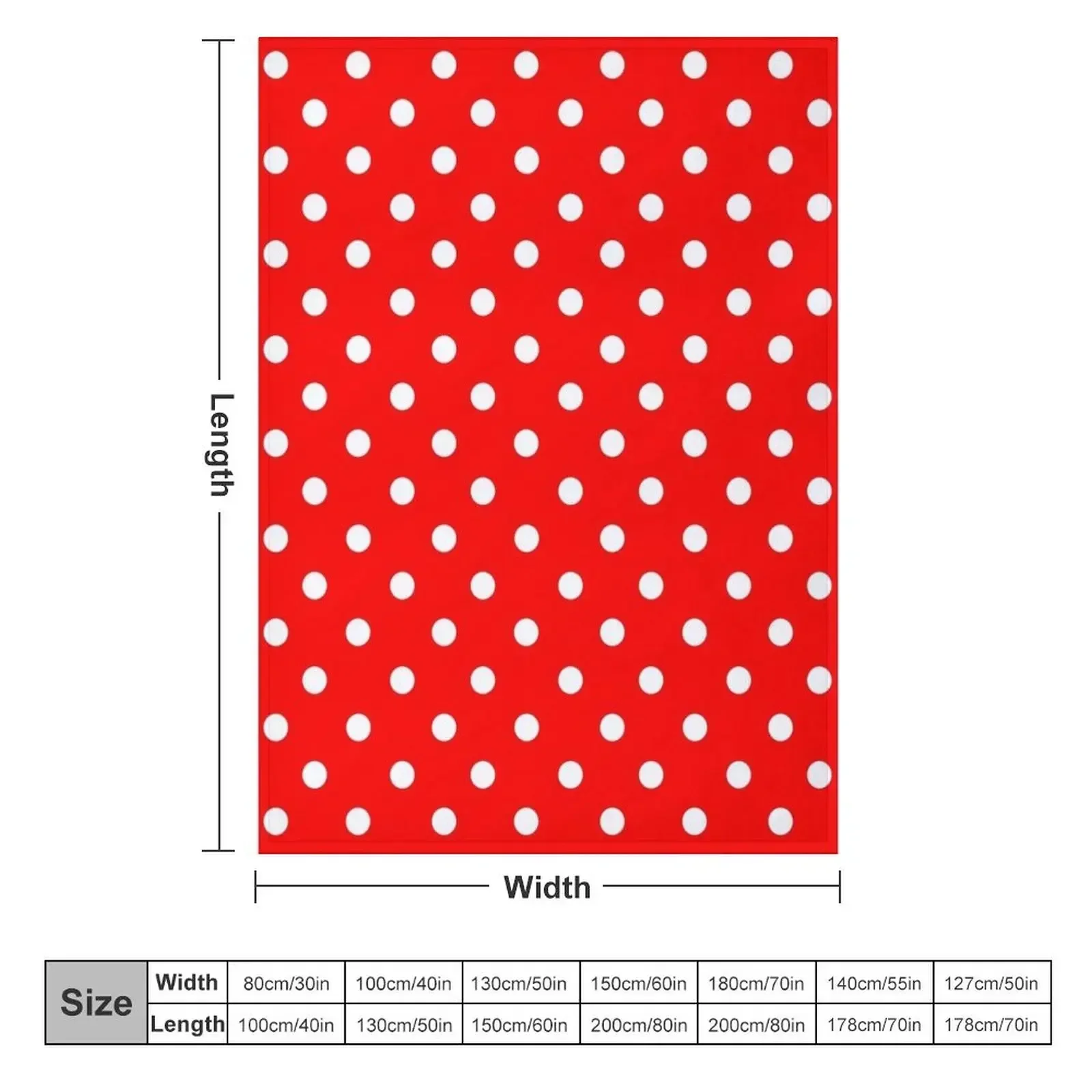 White Dots on Red Throw Blanket Hairys Bed Fashionable Blankets For Bed christmas decoration Blankets