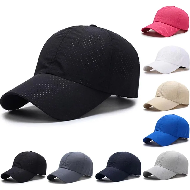 Summer Quick Drying Baseball Cap for Men Cooling Breathable Mesh Sun Hat UV Protection Casquette Fishing Hats Women Sports Caps