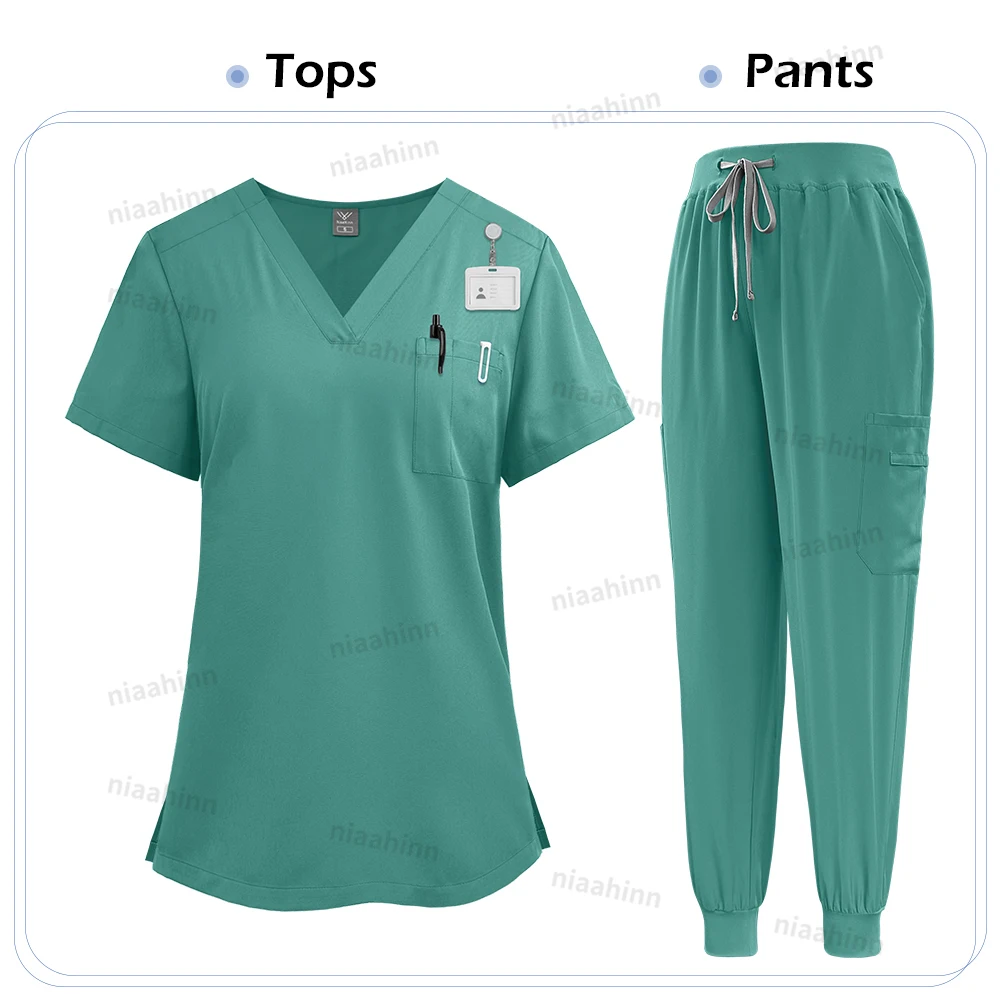 Medizinische Kleidung für Frauen, Scrubs, Jogger-Sets, Stillhosen, OP-Kittel, hochwertige medizinische Uniformen, Großhandel, Schönheitsuniform – Detail 15