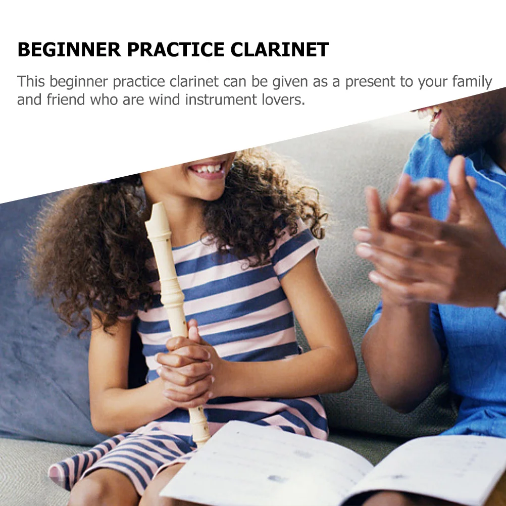 

2Pcs 8 Hole Soprano Recorder Resin Beginner Instrument for Children Adults Practice Portable Melodious Sound Fine Polish Safe