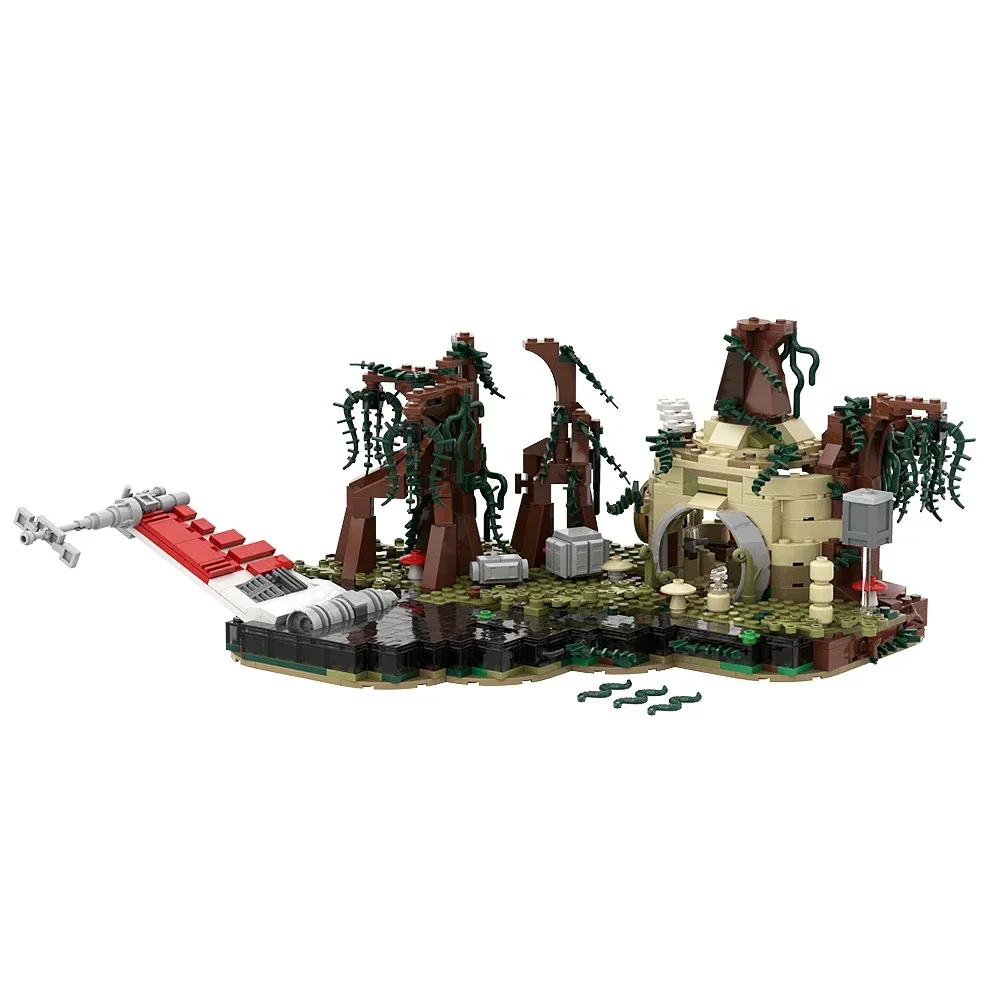 Gobricks MOC Space War Game Dagobahs playsets Swamp Scene Base Construction Building Block diy Bricks Educational Toys Kids Gift