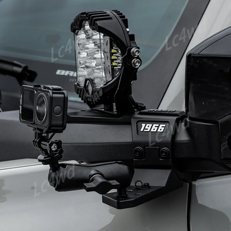 LC4WD 4x4 Exterior Accessories IRURI Aluminum A-Pillar Light Mount Spotlight Bracket 2 Pcs For Ford Bronco 2021+ (Exclude Sport)