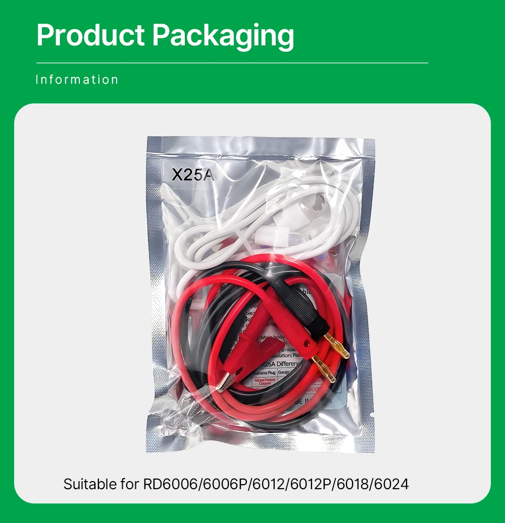 RD X25A Neues Bananenstecker-zu-Krokodilklemmen-Testkabel und Nicro-Kommunikationskabel für RD6006 RD6012 RD6018 RD6024 Ausgang – Detail 14