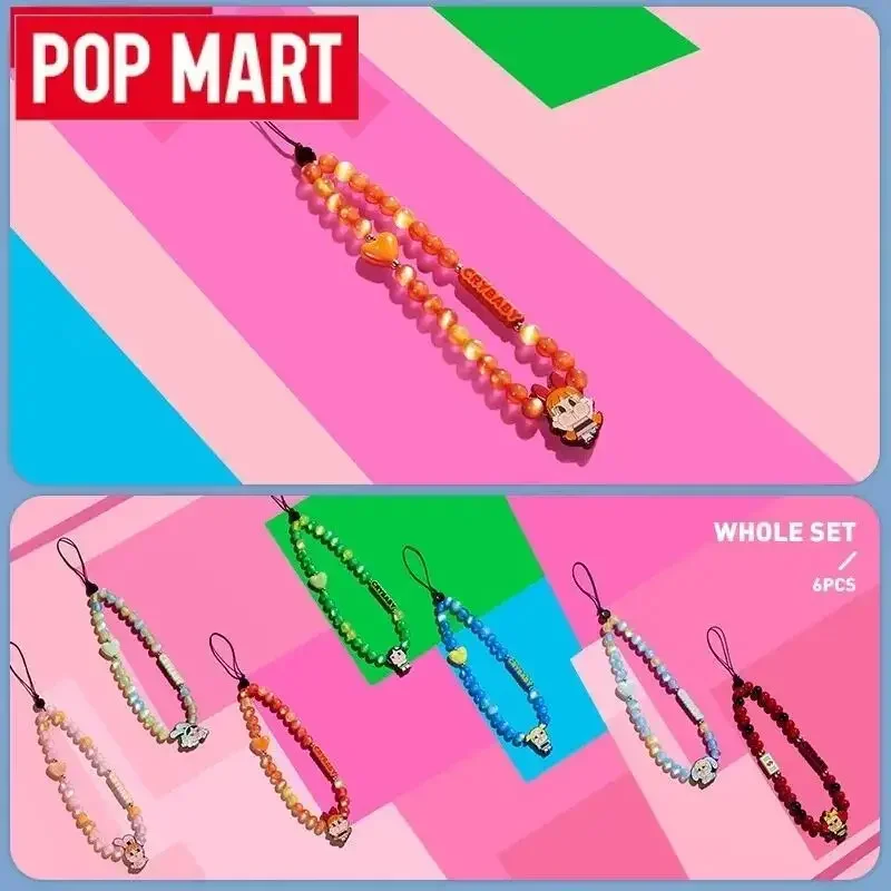 POP MART Crybaby X The Powerpuff Girls Series, abalorio para teléfono, caja ciega genuina, caja misteriosa, bolsa de adivinación, juguetes, muñeca, figura de Anime de escritorio