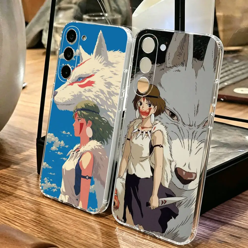 Чехол для телефона с анимацией M-Mononoke H-Himes для Samsung A10,12,20,21S,30,31,40,50,51,52,70,71, прозрачный чехол