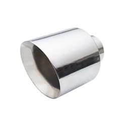 Automobile muffler modified tail pipe 63mm universal Exhaust Tip 114mm Slant Round Outlet Stainless steel