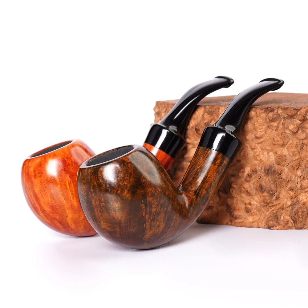 

JIBILL mini briar tobacco pipe, acrylic mouthpiece, 3mm pipe channel, portable briar solid wood pipe, Father's Day gift