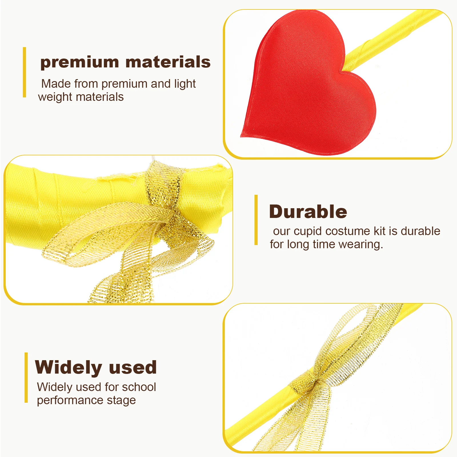 

1 Set Cupid Arrow Bow Prop Valentine Party Costume Cosplay Accessory Foams Decor Gift For Kids Girls Birthday Stage Performance