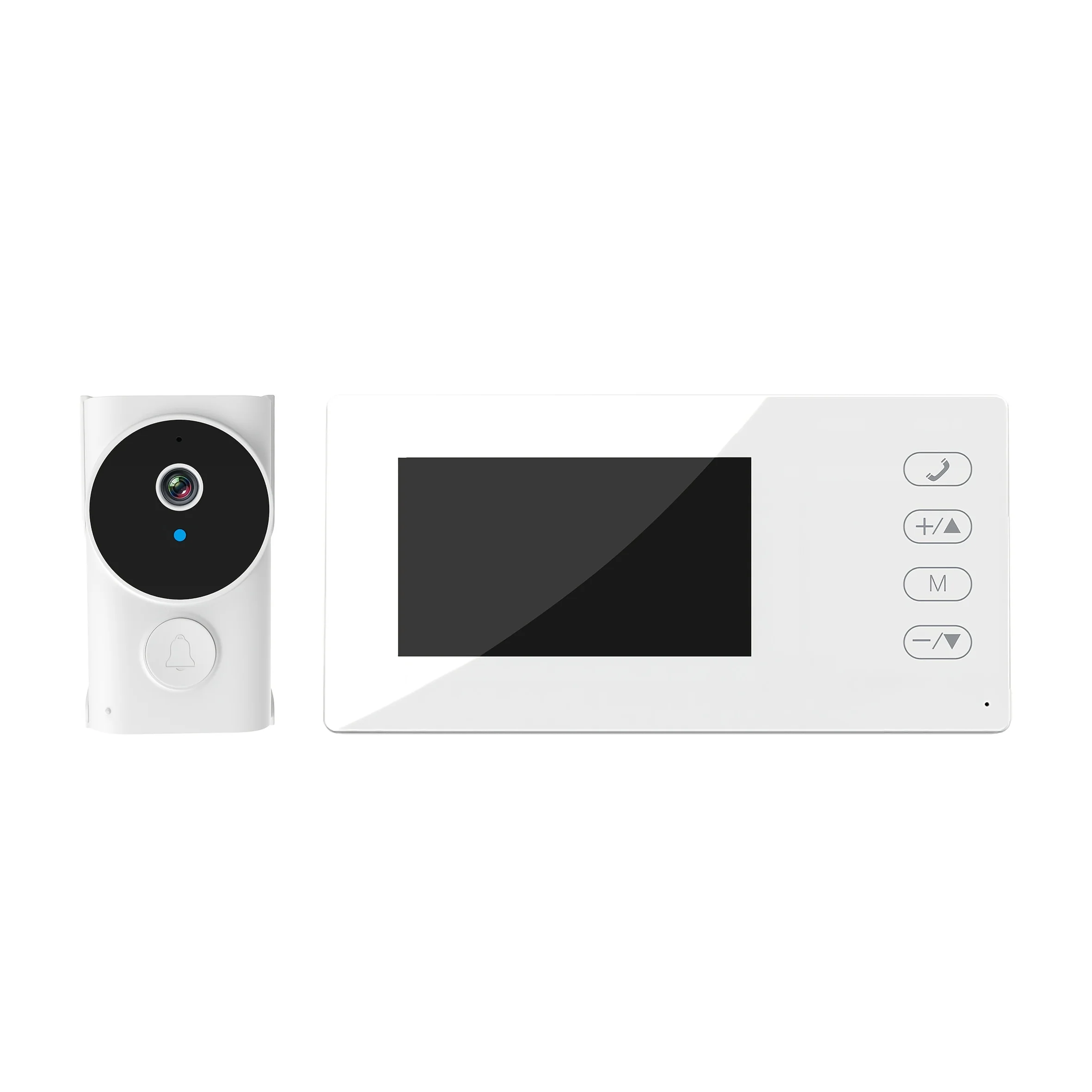 

Two-Way Audio Video Doorbell 10.9 Cm Screen Camera With 480P Resolution Supports Infrared Night Vision No Internet Required.