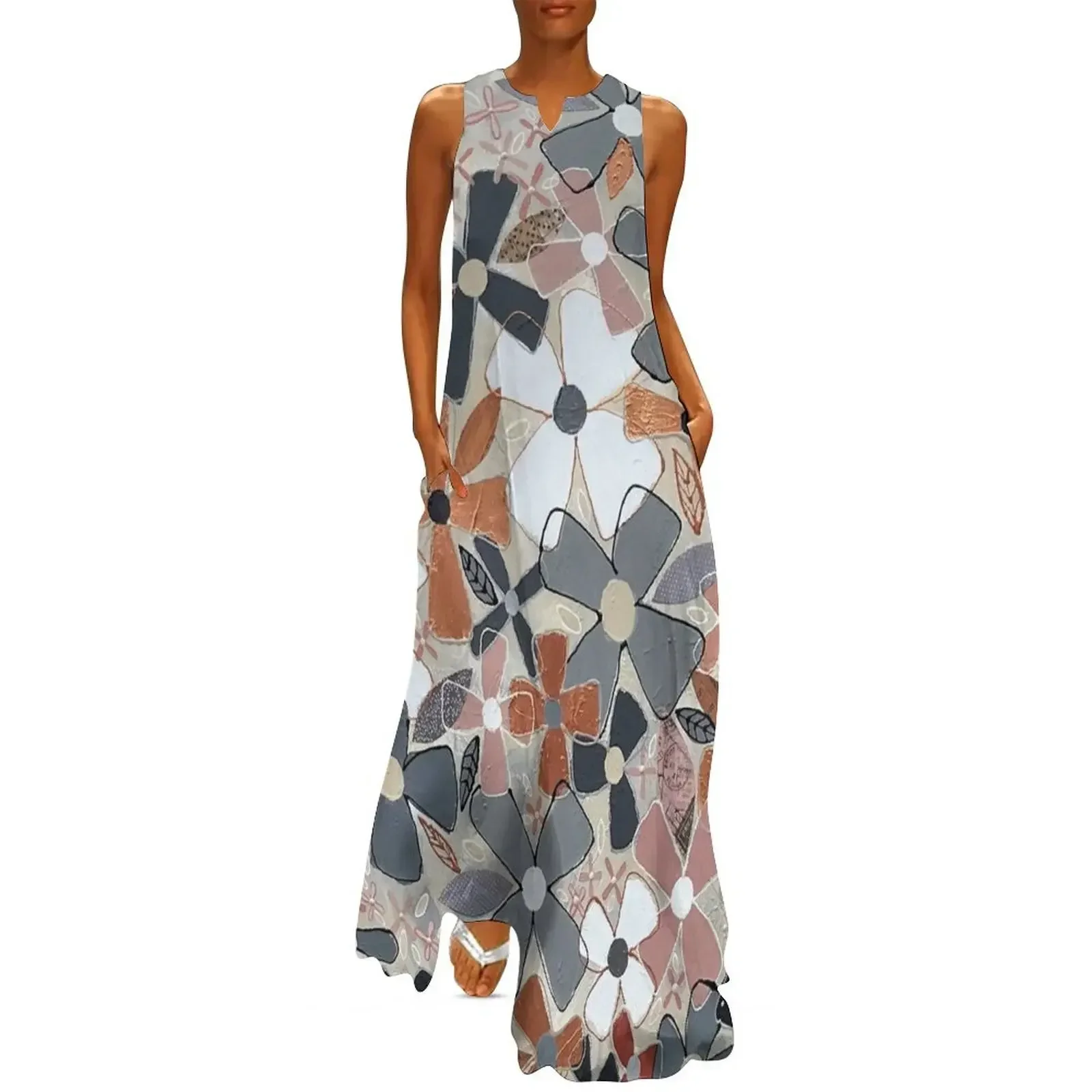 

Just Flowers Long Dress dress for women Aesthetic clothing Dresses Bridesmaid dress woman