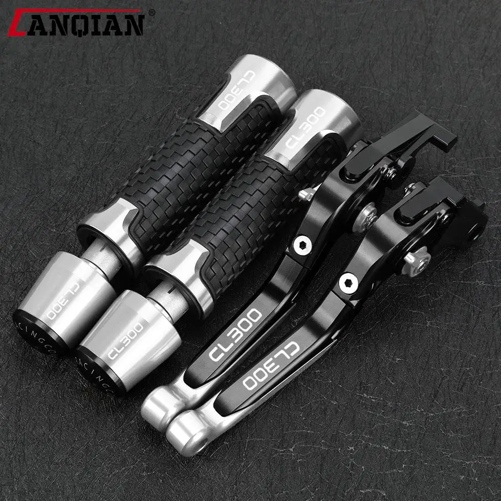 

For Honda CL 300 2022 2023 2024 CL300 Accessories Motorcycle CNC Adjustable Brake Clutch Levers Handlebar Hand Grips ends Kit