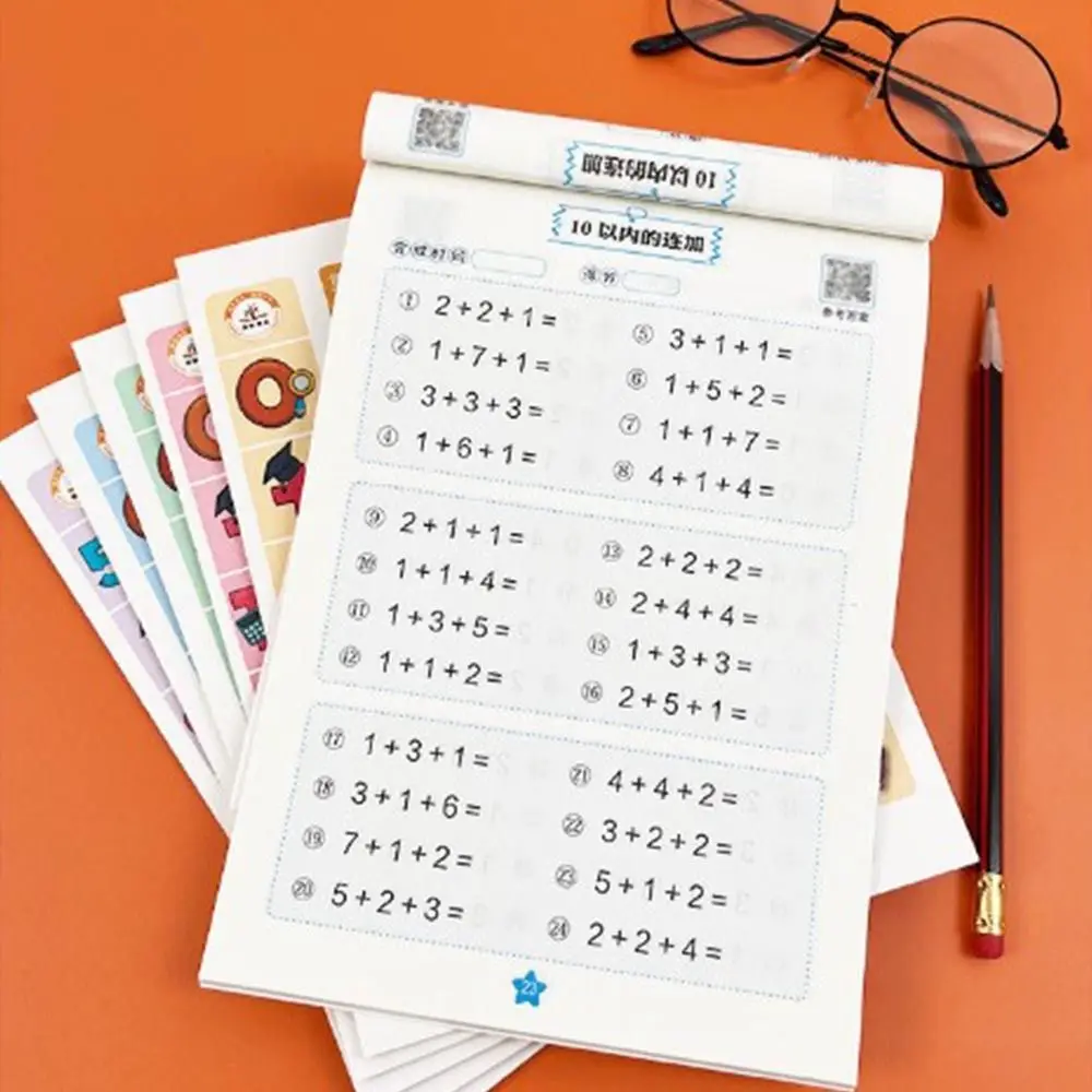 Handwritten Arithmetic Exercise Books Oral Arithmetic Division Mathematics Workbook Quick Calculation Addition Subtraction