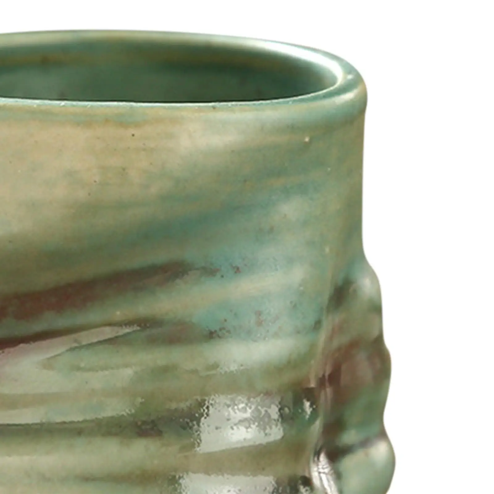Irregular Ceramic Coffee Cup Artistic Wrinkle Design 220ml Water Mug for Women Mom Afternoon Tea Gift