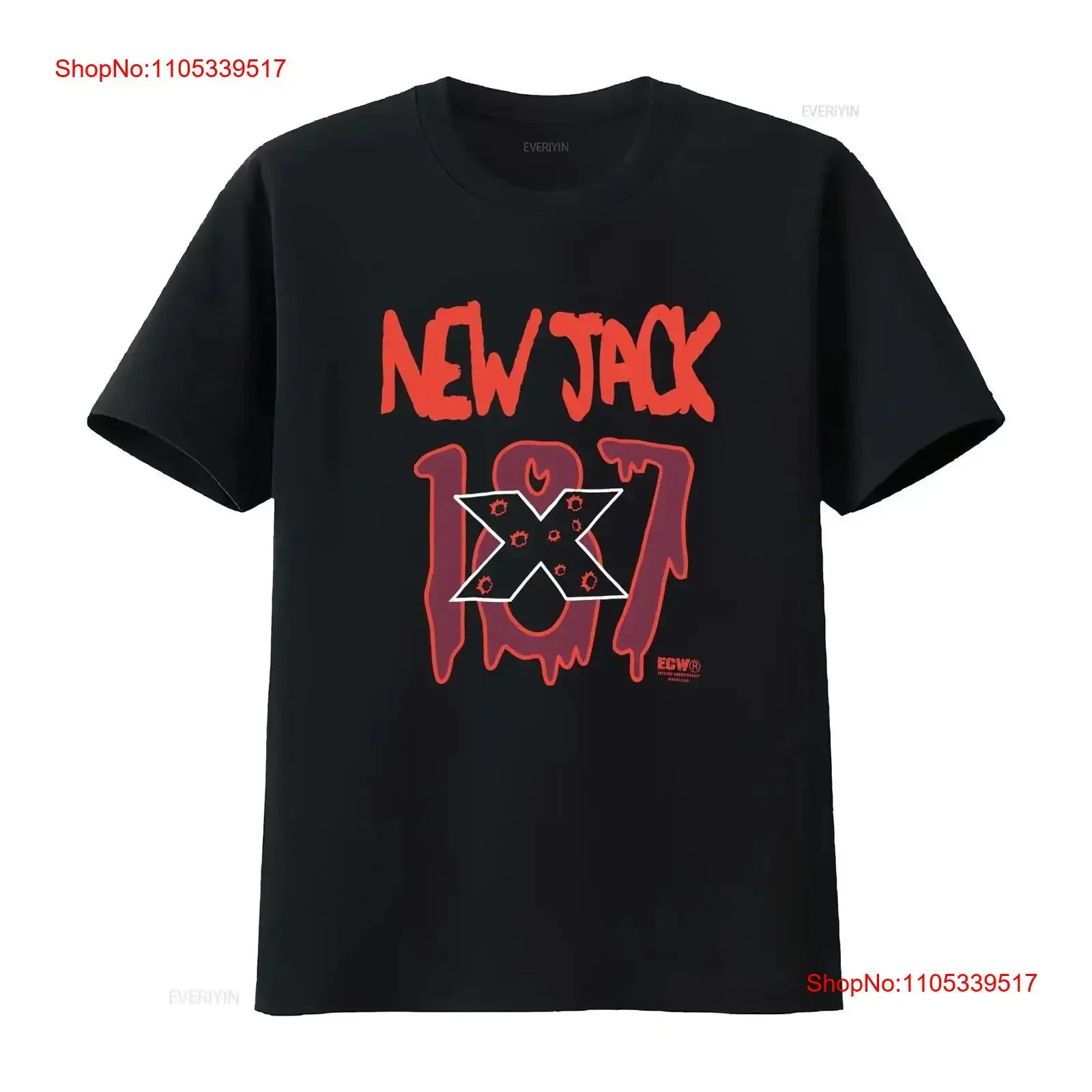 ECW New Jack T Shirt vintage Washed Top For Everyday Wear designer clothes Soft Comfortable Versatile graphic Slightly vintage